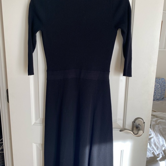 NWT Theory Gemina J. Prosecco Ribbed Flared Dress Size Small - Picture 3 of 5